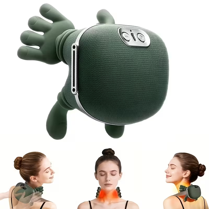 Bionic Neck Shoulder Massager Heated Back Massagers Electric Kneading Muscles Massage Pillow Neck Waist Leg Body 3Level Modes
