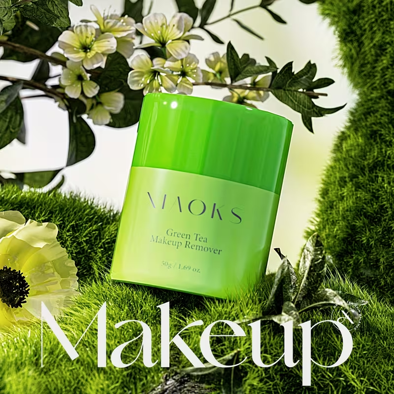 Green Tea Rotary Makeup Remover, Makeup Remover Lotion Makeup Remover Oil Suitable for Face, Lips And Eyes Suitable for Removing All Types of Makeup, Mild Without Irritation, Clear Without Residue, Deep Clean Skin, Deep Moisturize Face