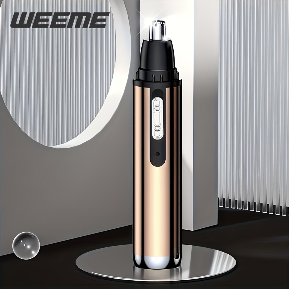 Electric Nose Hair Trimmer, USB Rechargeable Nose and Ear Hair Clipper, Unisex Nose Shaver, Eyebrow and Facial Hair Removal Device