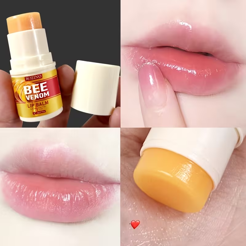 5pcs Bee Venom Care Combination, used for various purposes such as lip, face, neck, hands, feet, and body care. It is moisturizing, comprehensive, lightweight, non greasy, quickly absorbed, gentle and non irritating, portable and easy to use, Hand