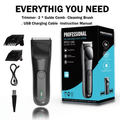 Men'S And Women'S Groin And Body Hair Trimmer, Electric Ball Trimmer, Public Grooming Tool, Comes with 2 Guard Attachments, Ceramic Blade Head, Wet And Dry Shaver, - USB Rechargeable Electric Razor, Hair Clipper, Hair Scissors, Shaver