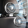 Usb-Powered Cooling Fan for The Back Seat of Your Car, Featuring Two Separate Heads That Can Rotate 360°, Designed for Quiet Ventilation in Sedans, Suvs, Rvs, Trucks, And