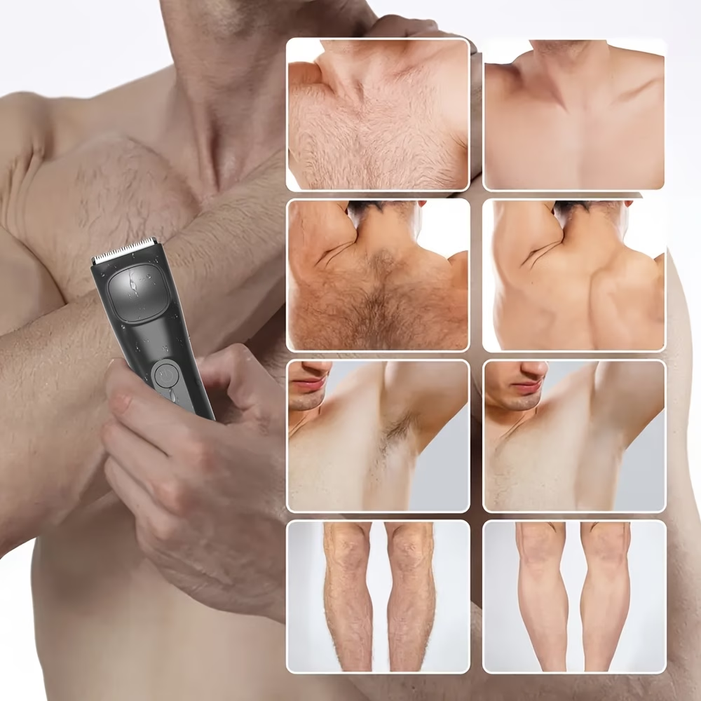 Men'S And Women'S Groin And Body Hair Trimmer, Electric Ball Trimmer, Public Grooming Tool, Comes with 2 Guard Attachments, Ceramic Blade Head, Wet And Dry Shaver, - USB Rechargeable Electric Razor, Hair Clipper, Hair Scissors, Shaver