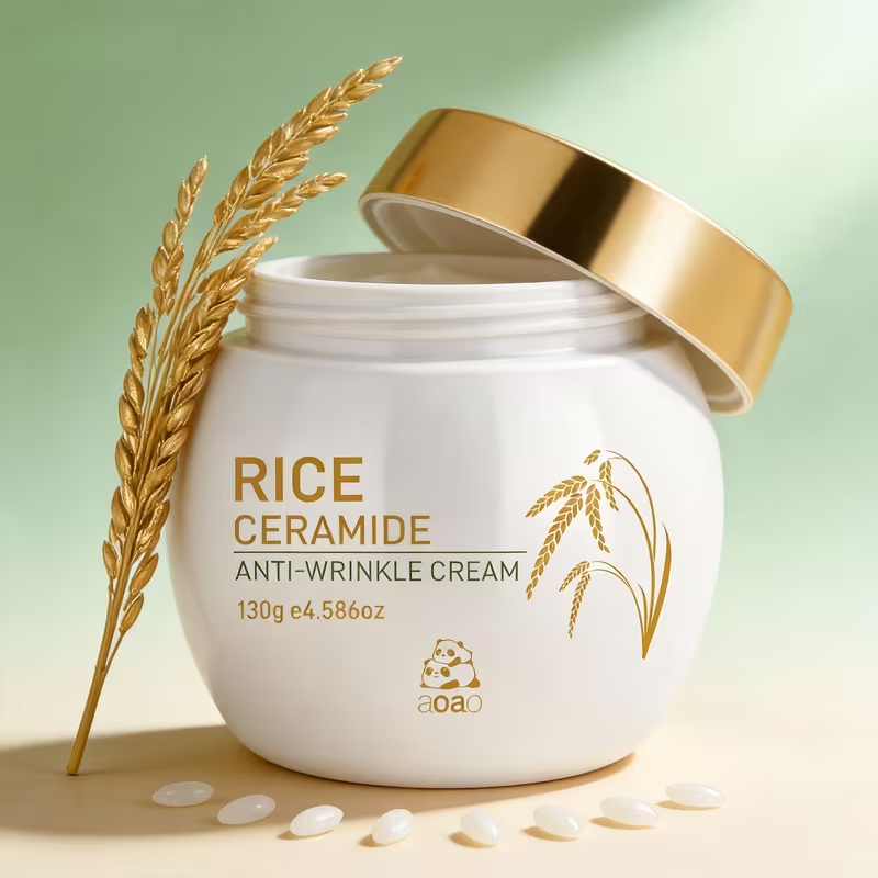130G/4.586Oz Rice Cream Collagen Nourishing Moisturizer Ceramide Smooths Fine Lines And Tightens Skin / Skincare Make Skin Younger Looking