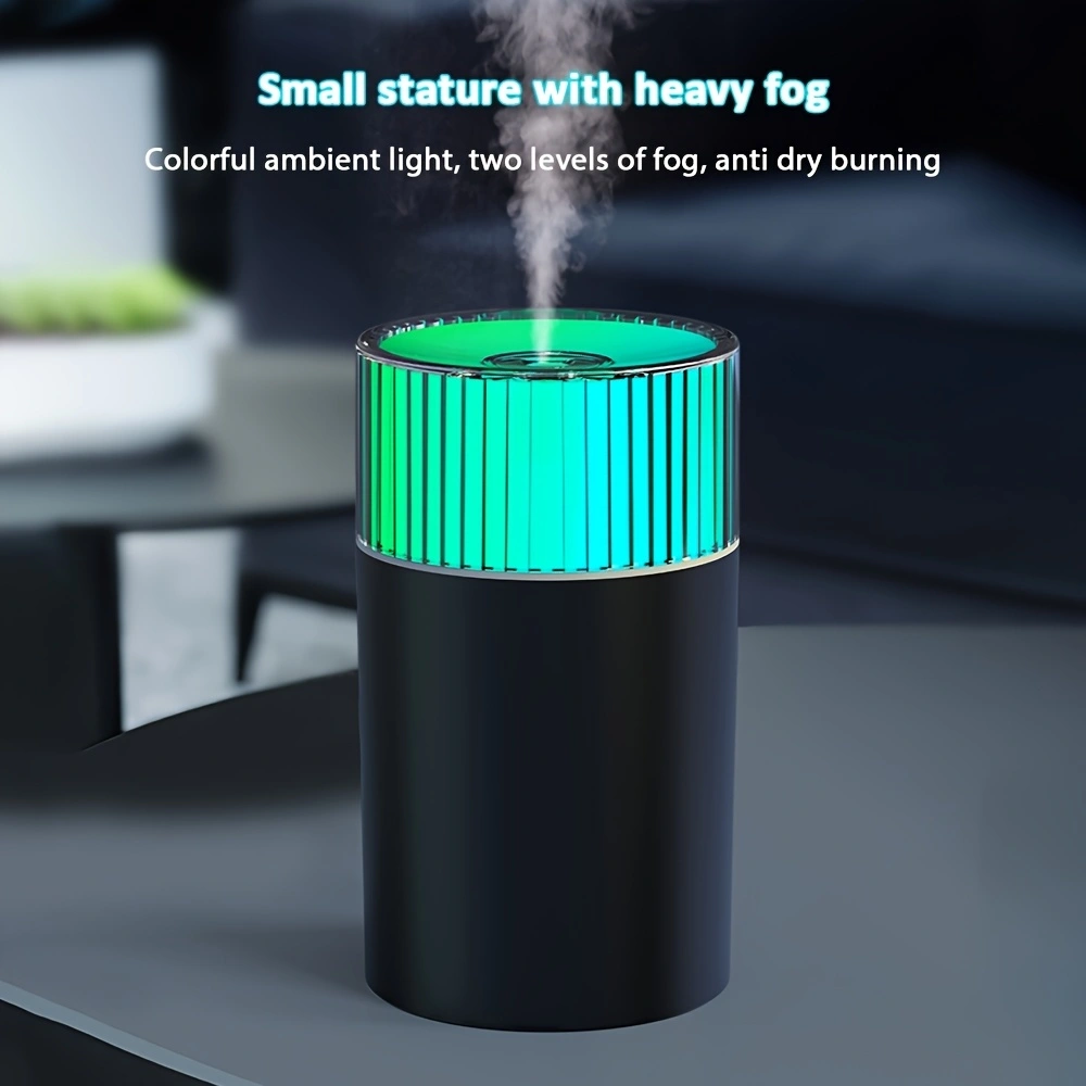 This new nano-atomizing humidifier features two modes, 10 hours of continuous misting, a 300ml large-capacity water tank, a seven-color night light, and quiet operation. Suitable for car, bedroom, and various other scenarios.