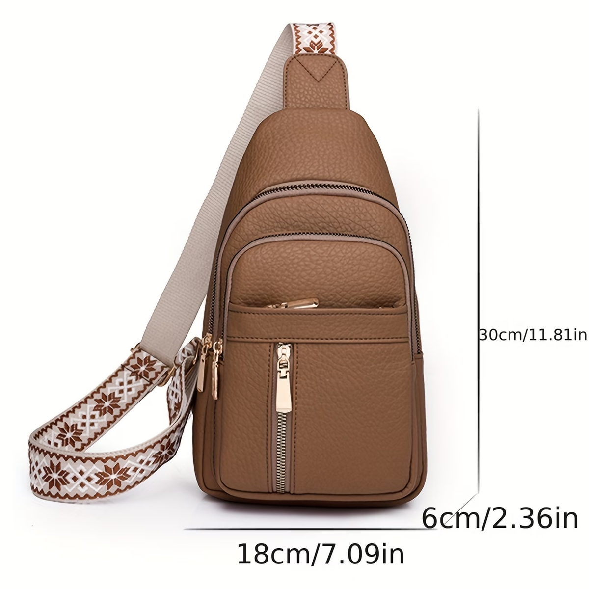 Women'S Vintage Versatile PU Crossbody Bag, Casual And Stylish with Multiple Pockets And Large Capacity Shoulder Bag