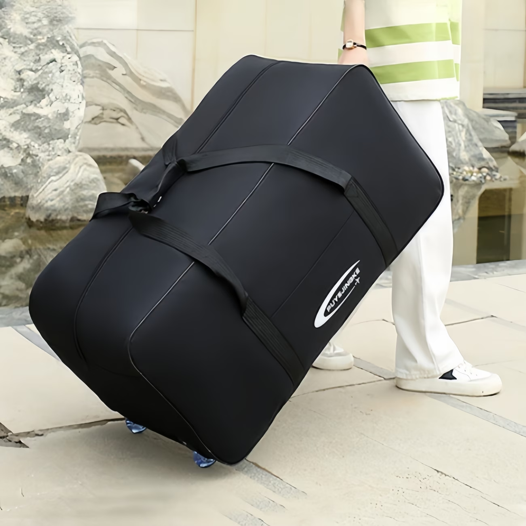 1pc Enormous Suitcase with Wheels, Large Portable Travel Bag, Foldable Travel Bag, Multifunctional Luggage Bag - Extended Handle Design, Upgraded Smooth Crystal Wheels - Suitable for Short And Long Distance Travel, Outings, Moving, College