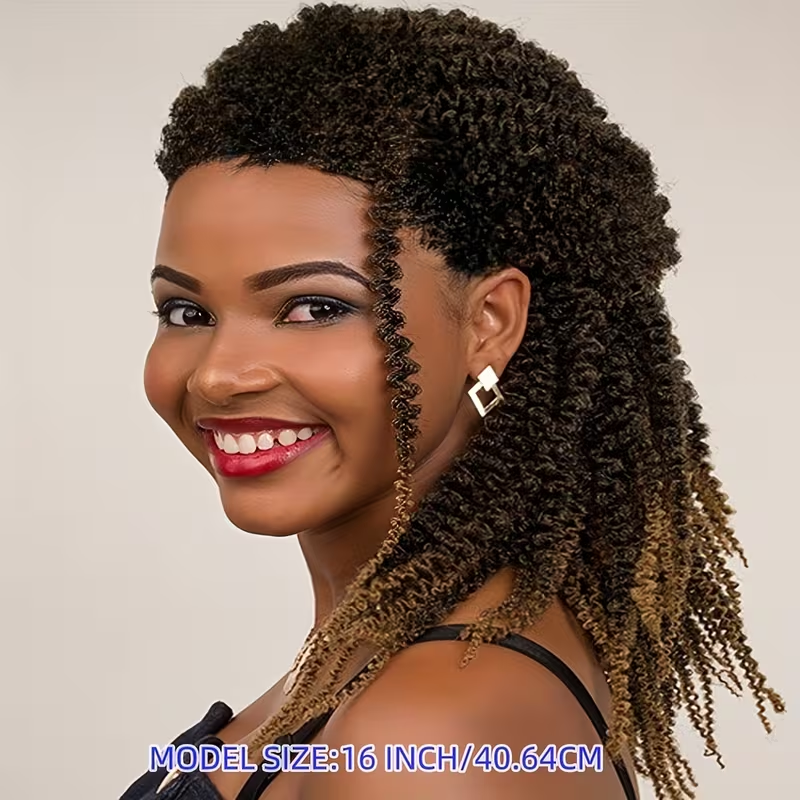 [Curly Braids Wig] Heat Resistant Curly Braids Wig - Beginners Friendly Synthetic Lace Wig For Women