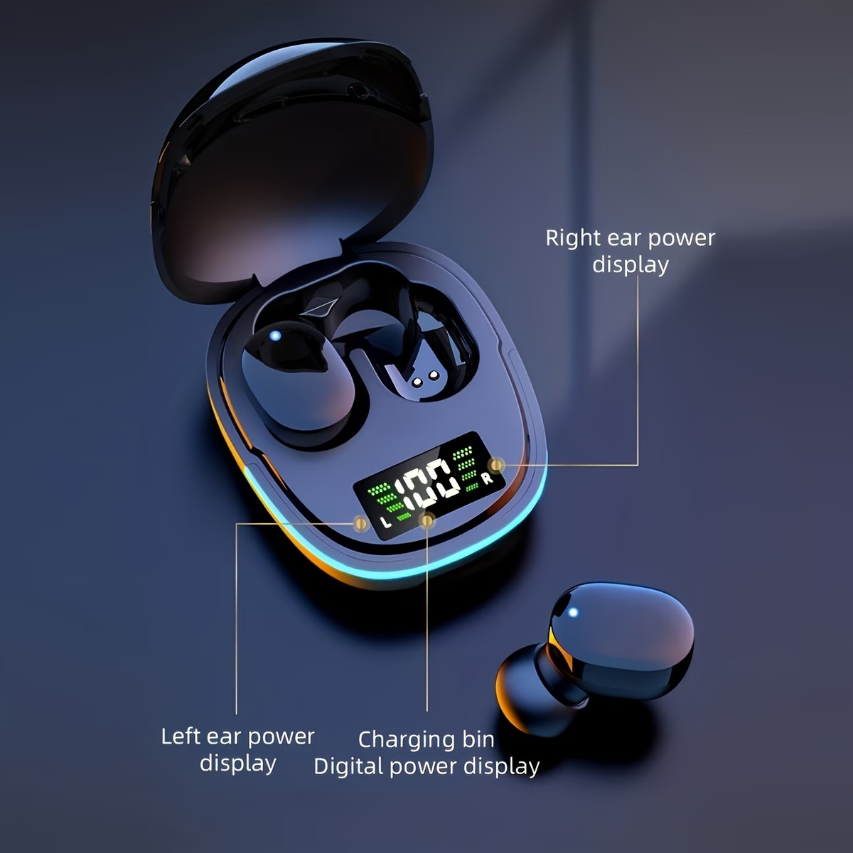 New Wireless Earphones Headphones with LED Display Touch In-EarTWS Wireless Earbuds Sports Music Game Headset for IOS/Android