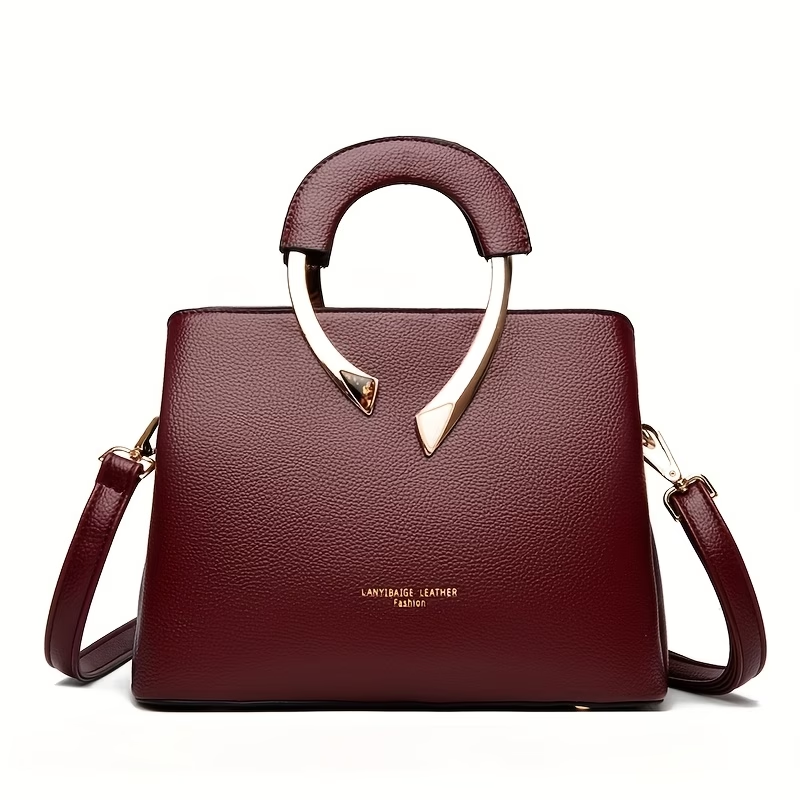 1 Light Luxury Minimalist Style Metal Decorative Handbag |, Zipper Closure, Removable Strap, Suitable for Multiple Scenarios, Multiple Carrying Methods, Lining, Vintage Style