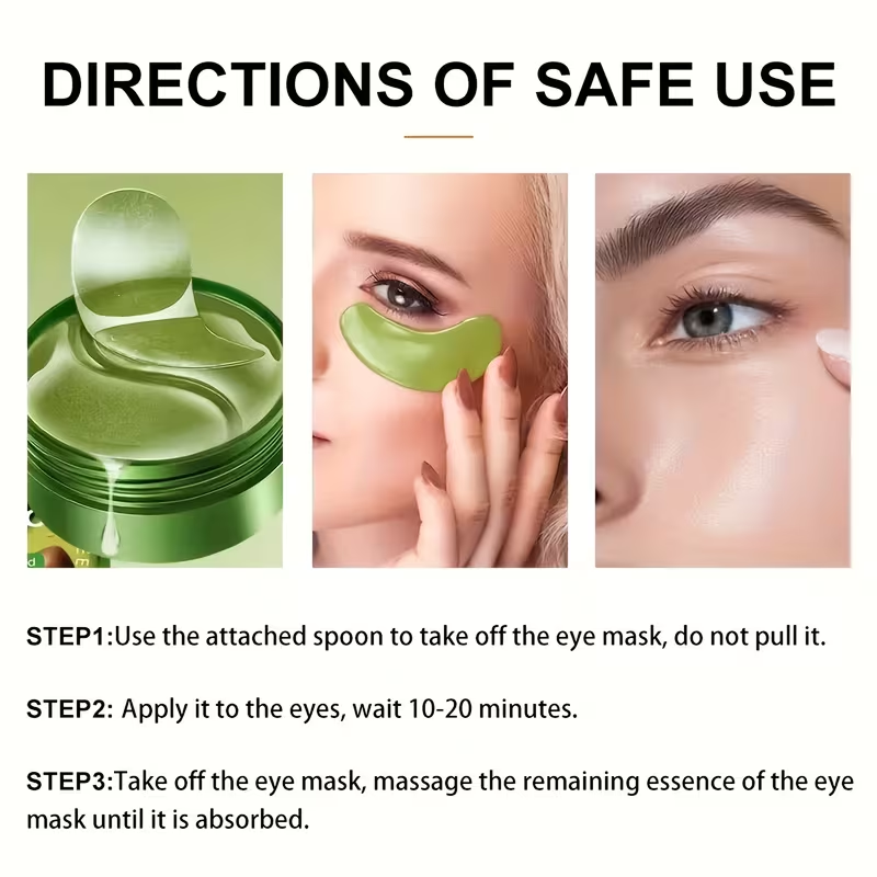 60pcs of Xioimy Avocado Collagen Eye Masks, Highly Moisturizing, And. No Refrigeration Needed, Suitable for All Seasons, Unisex, Eye Care, Moisturizing And, Skincare Routine, Skincare Enthusiasts, Skincare Products, Nourishing Care