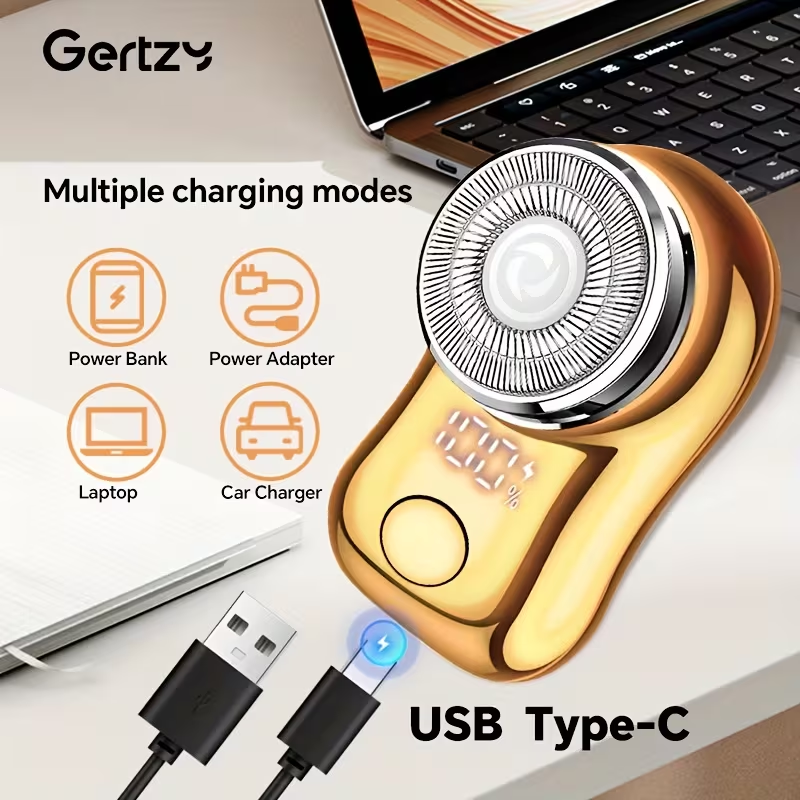 Mini Portable Electric Shaver, Electric Beard Shaver for Men, Razor for Men, Mini Shaver, Portable Shaver, USB Rechargeable Shaver for Home, Office, Car, Business Travel, Father's Day Gift.