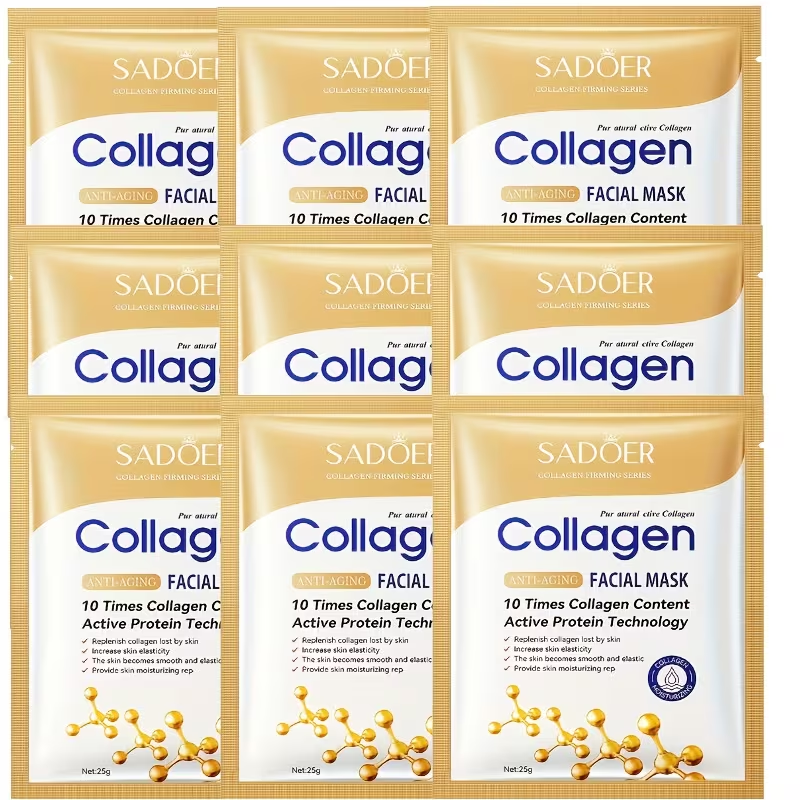 Collagen Facial Mask Moisturizing, Skincare, Make Skin Younger-looking, Firming, Brightening, Hydrating, Four Seasons Hydrating Mask, Skin Care, Cosmetics