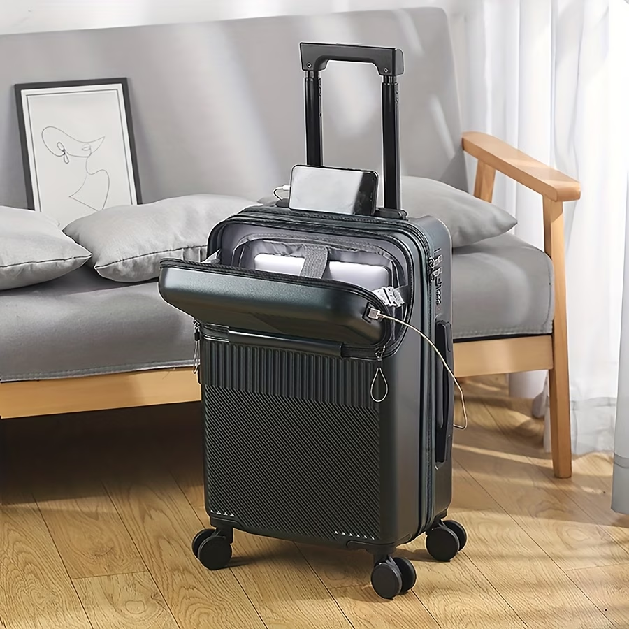 1pc 20 Inch Luggage, Travel Function Boarding Case, Luggage with Password Lock And Wheels, Suitable for Daily Use As A Neutral Bag Big Capacity Suitcase