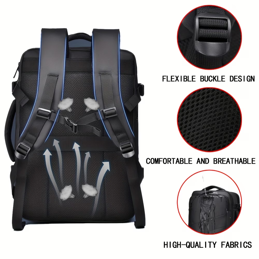 1pc Expandable Travel Backpack, Business Laptop Backpack, Fits 15.6-Inch Laptop, Christmas, Valentine's Day and Thanksgiving Gifts for Men and Women