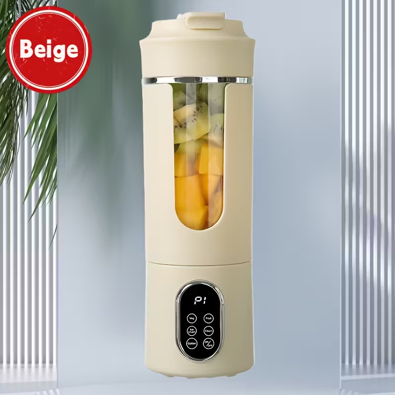 Hilton Portable Juicer Blender, Heavy-Duty Mini Juice Maker with 12 Blades & 21000 RPM, Auto-Clean Function, Ice Crusher for Smoothies Milkshakes Fruits Vegetables, Compact for Travel, 530ml