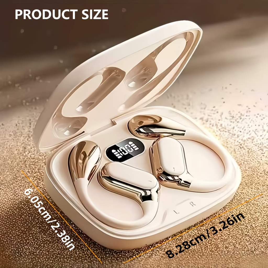 New Style True Wireless On-Ear Earpods • Not In-Ear • TWS HIFI Bass 9D Stereo HD Calling Earphones • Compatible with Android And Iphone • Perfect Sports Earpieces And Smart Headphones for Music, Gaming Couples, Valentine's Day Pres