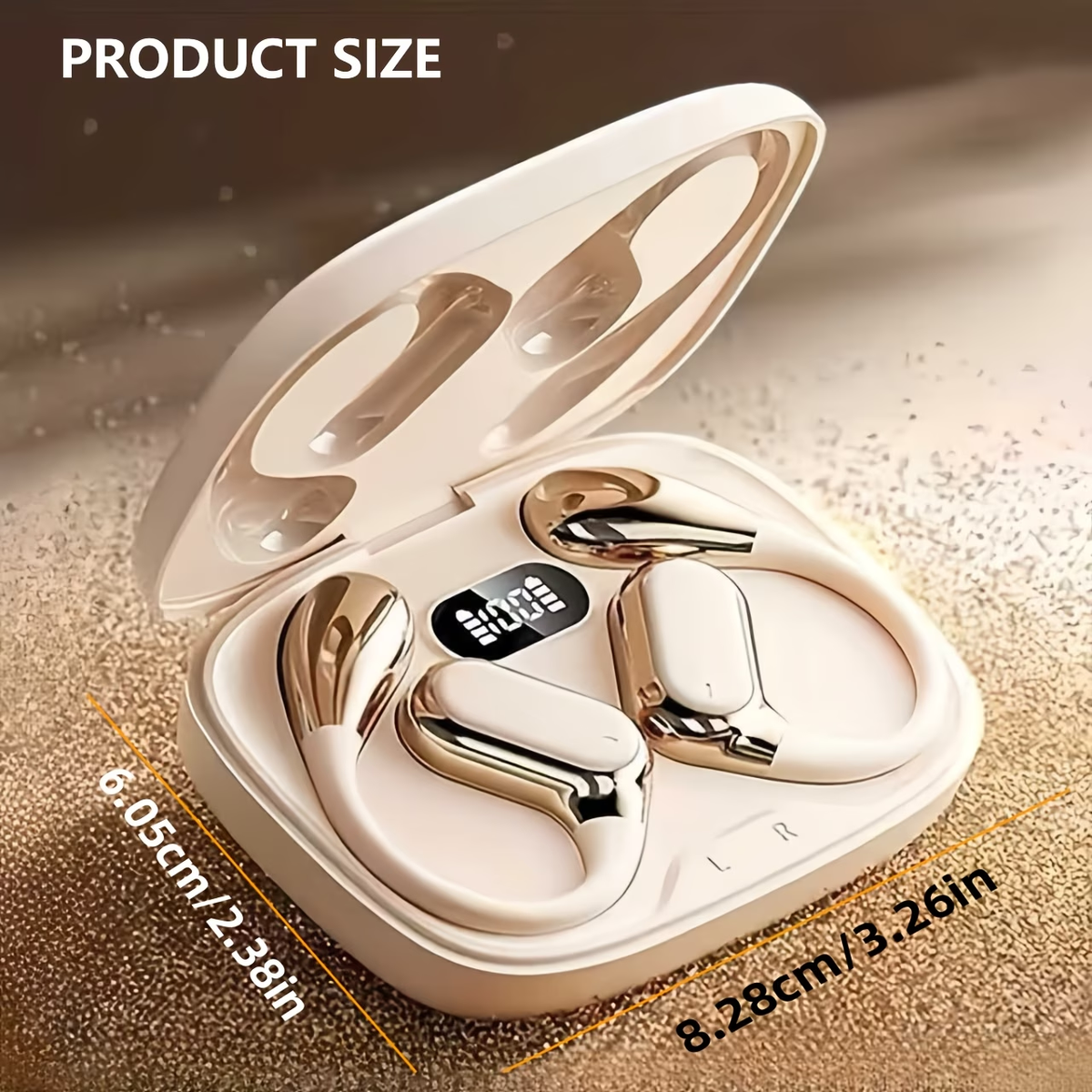 New Style True Wireless On-Ear Earpods • Not In-Ear • TWS HIFI Bass 9D Stereo HD Calling Earphones • Compatible with Android And Iphone • Perfect Sports Earpieces And Smart Headphones for Music, Gaming Couples, Valentine's Day Pres
