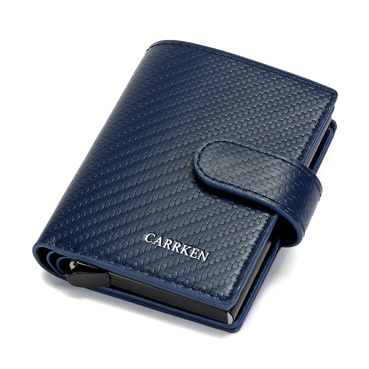 1pc Men's Business Fashion Buckle Spring Card Holder, Multi-functional Large Capacity Wallet, Ideal Gift for Men