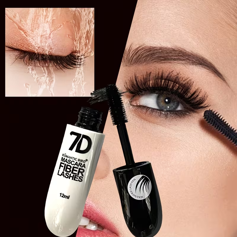 Two-Piece Set, 7D Mascara in Black And White Tubes, Waterproof Thick Long Curling Mascara, Sweat-Proof Long-Lasting Shape, Smudge-Proof Extremely Lash Base Mascara, for Valentine'S Day
