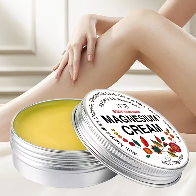 Magnesium Cream, Care for Joint Skin, 72-hour Deep Moisturizing, with Chamomile, Shea & Lavender, Easily Absorbed, Non-greasy, 30g / 1.06oz, Joint Skin Care Cream
