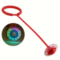 [Light-Up Jump Rope] 1pc Triboluminescence Flash Jump Rope Ball - Pink PVC Skipping Toy with Bright Light-Up Wheels for Fitness, Exercise & Fun Outdoor Games, Sports Training Gear | Colorful Toy Design | Dynamic Play Item