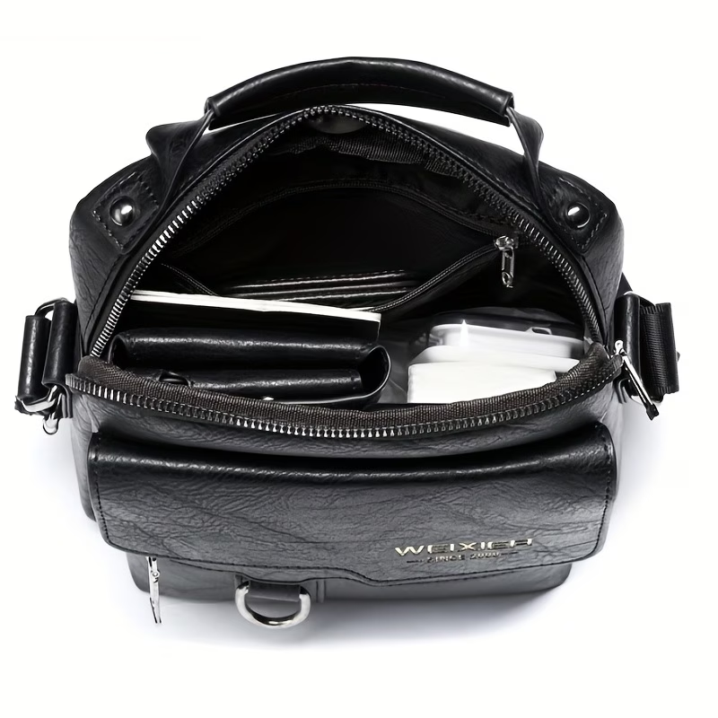 Fashionable High-End Vintage Shoulder Bag, Vertical Business Versatile Casual Crossbody Commuter Messenger Bag
