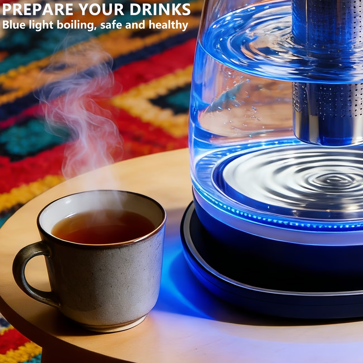 Durable 1.8 Liter Electric Kettle - Fast Heating, Automatic Shut-Off, Boil-Dry Protection, Removable Filter, 360° Swivel Base - Stainless Steel, Suitable for Brewing Tea, Coffee, And Heating Water for Milk Powder, Multifunctional Kitchen Appliance.