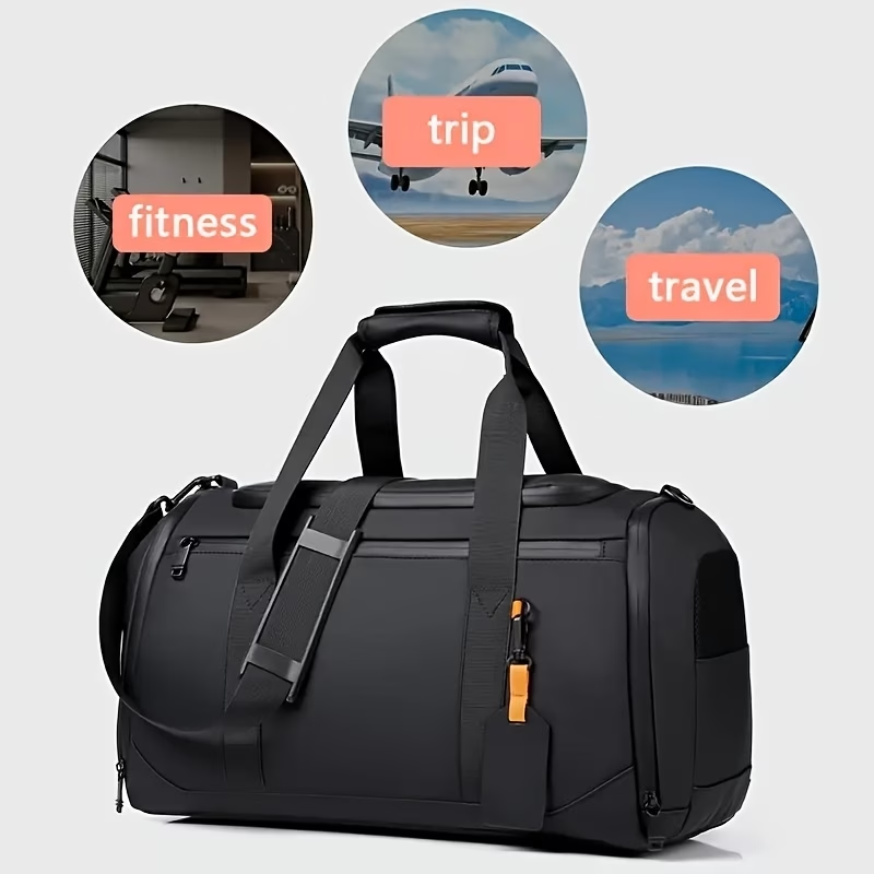 New Large Capacity Travel Tote Bag, Big Handbag, Men'S Hand-Twist Bag, Portable Overnight Luggage Bag, Unisex Sports Fitness Bag, Spacious Interior And Stylish Design, Suitable for Gym, Sports, And Outdoor Adventures - Casual Style