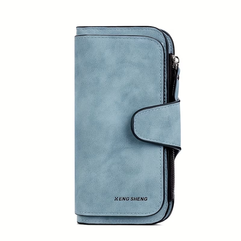 Retro Minimalist Short Walet, Solid Color Clutch Credit Card Case, Multi Card Slots Wallet
