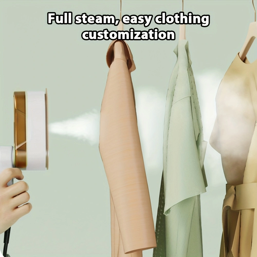 Handheld hanging fast-heating electric iron, electric wrinkle-removing iron, voltage compatible (plug and play), with hanging hook for easy garment care, Type-C plug.