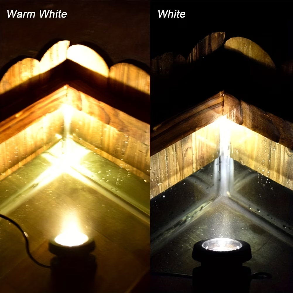 TURAOHU Solar Underwater Pond Light, IP65 Submersible Lamps Projector Light, 6LED Spotlight Fish Tank Light for Garden Pool Yard Landscape Outdoor Lighting(1pc/2pcs/3pcs)
