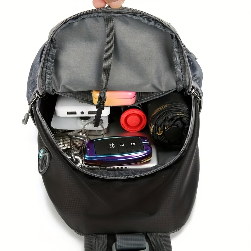 1pc Outdoor Lightweight Chest Bag, Multifunctional Crossbody Bag With Shoulder Strap For Travel, Mountaineering, And Hiking
