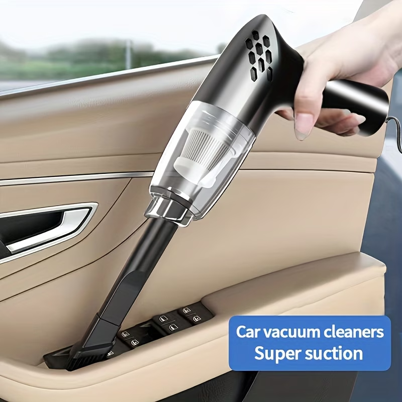12V 5100PA Hand-held Car Vacuum Cleaner | Super Strong Suction, High-power, Portable, Mini, with Crevice and Accessory Kit,  Without Battery