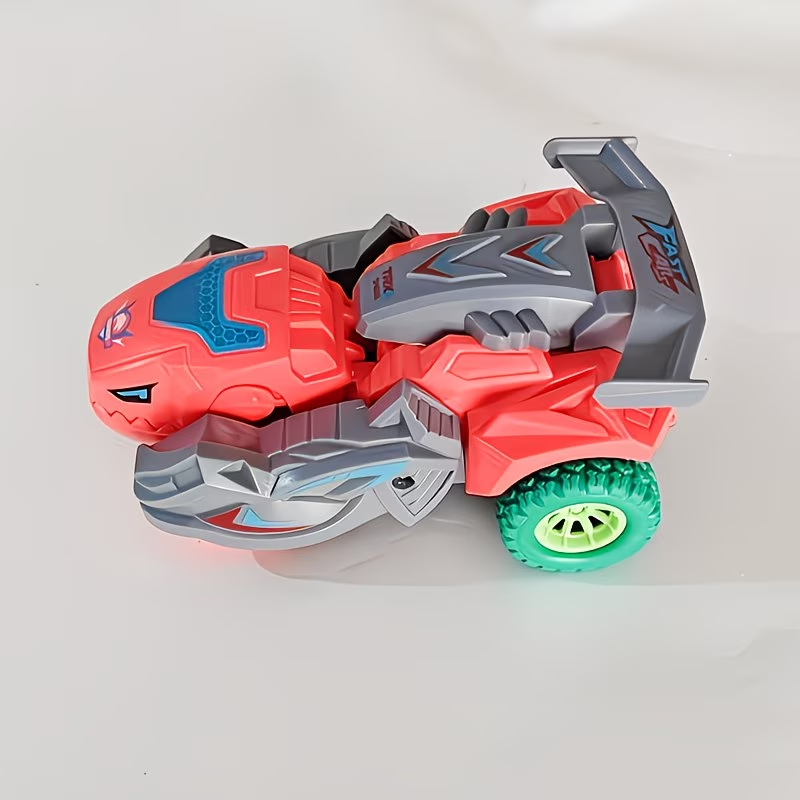 Transforming Dinosaur Car Toys, 2-In-1 Automatic Dinosaur Transform Car Toy, Dinosaur Transformer Toy for Kids Christmas, Halloween, Thanksgiving Gifts