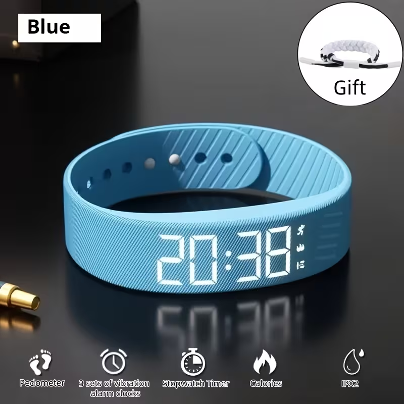 Multi-Functional Minimalist and Stylish Unisex Digital Watch with Alarm, Pedometer, Stopwatch, Luminous Display. A Fashionable Sports Multi-Function Wristwatch for Students, Comfortable to Wear Without Feeling. Perfect Holiday Gift for Any