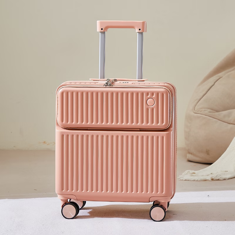 Front-Opening Convenient Small Carry-On Suitcase 20Inch Luggage Rolling Case Multi-Functional Travel Case Lightweight Password Case Small Size
