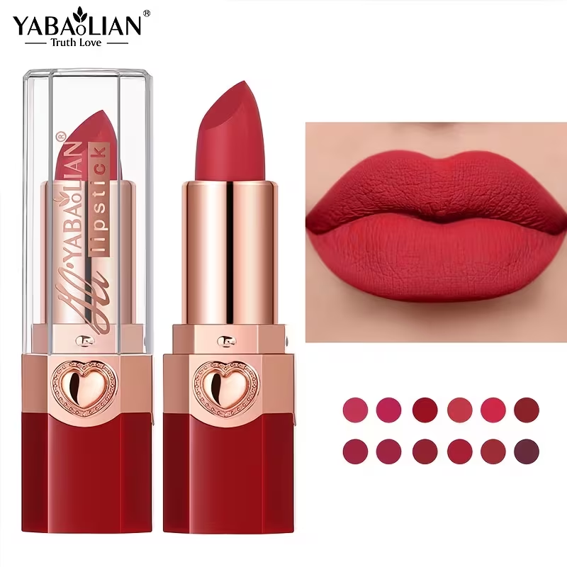 12 Colors High Pigment Long Lasting Lipstick | Waterprrof Cosmetic Matte Lipstick