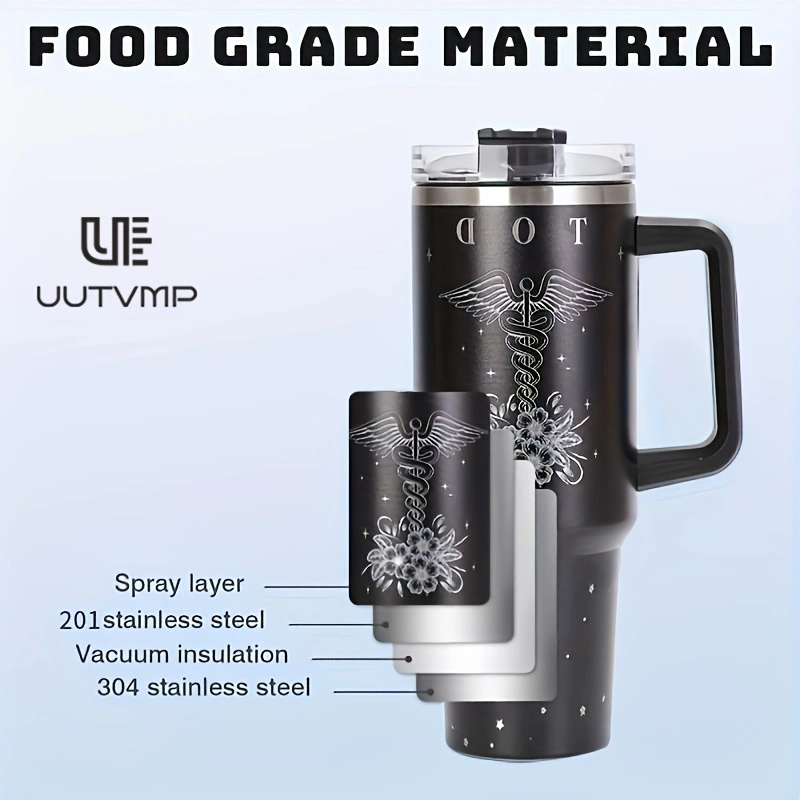 Large capacity 304 stainless steel insulated mug, car mug, 40oz large capacity