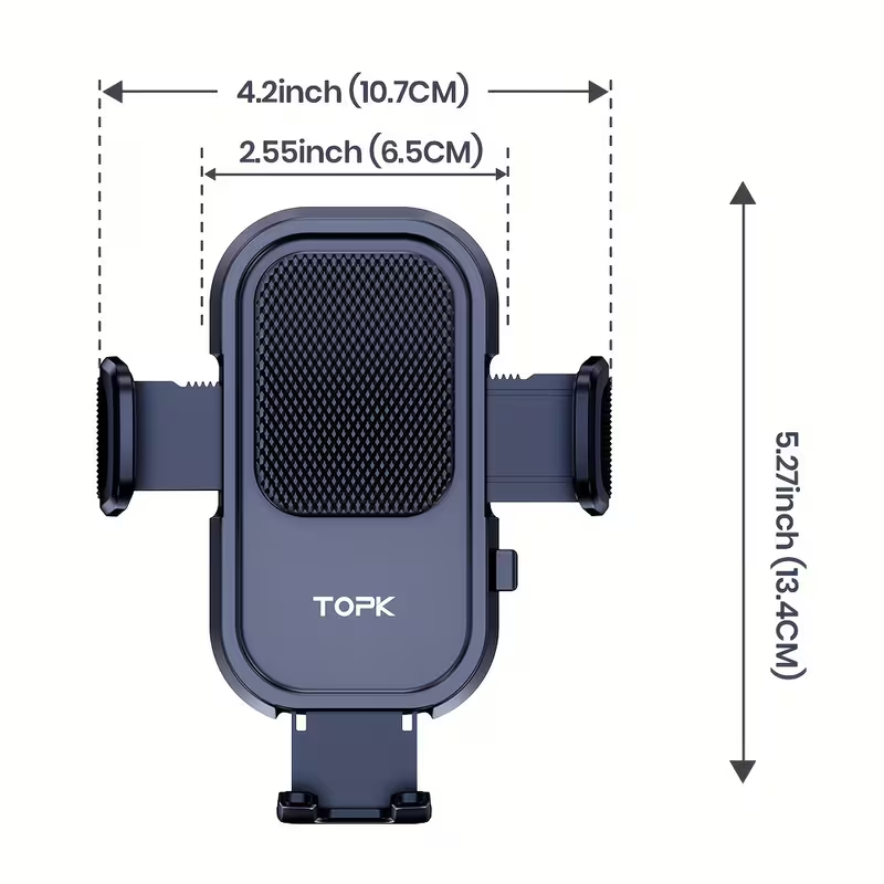 Car Phone Holder Mount, Car Mount with Hook Clip for Car Air Vent 360° Rotation Phone Mount Compatible with Iphone Android Cell Phone