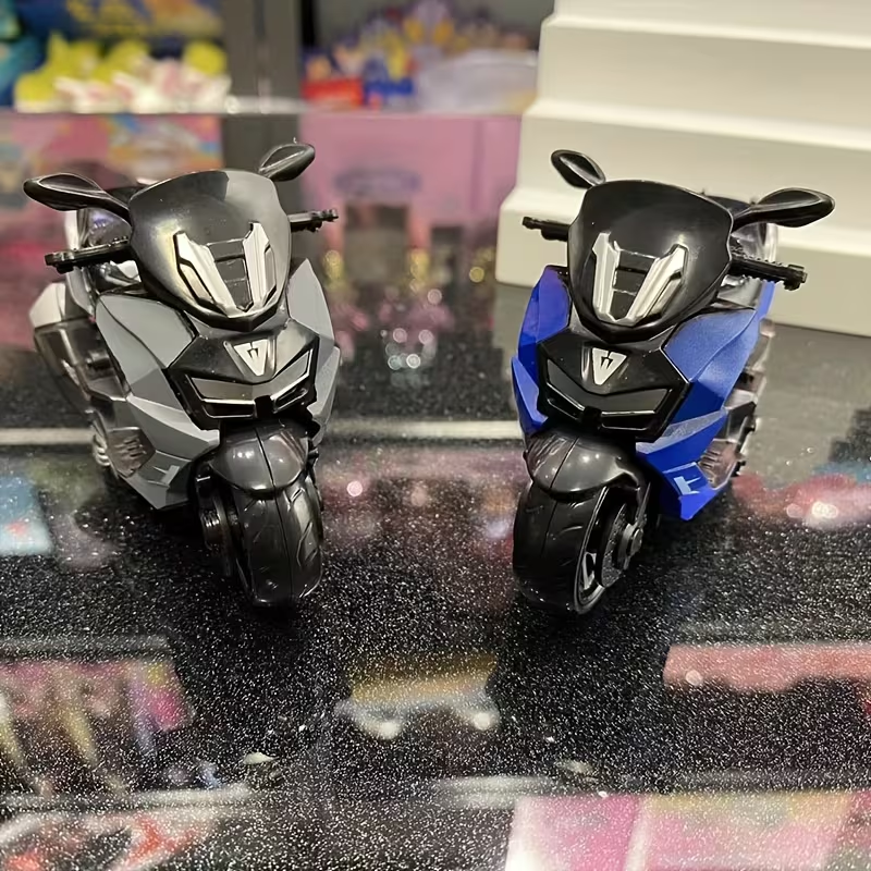1pc of Creative Pull-Back Motorcycle Toy, a Realistic Pull-Back Scooter for Children, Featuring a Movable Handlebar And a Liftable Back Seat, a Cool Scooter Model