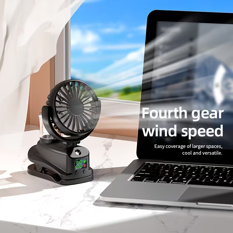 This Is a 2-In-1 Fan And Humidifier, Featuring a Portable Desktop Fan with 4 Adjustable Speeds And 2 Humidity Levels. It Operates Silently at 360 Degrees