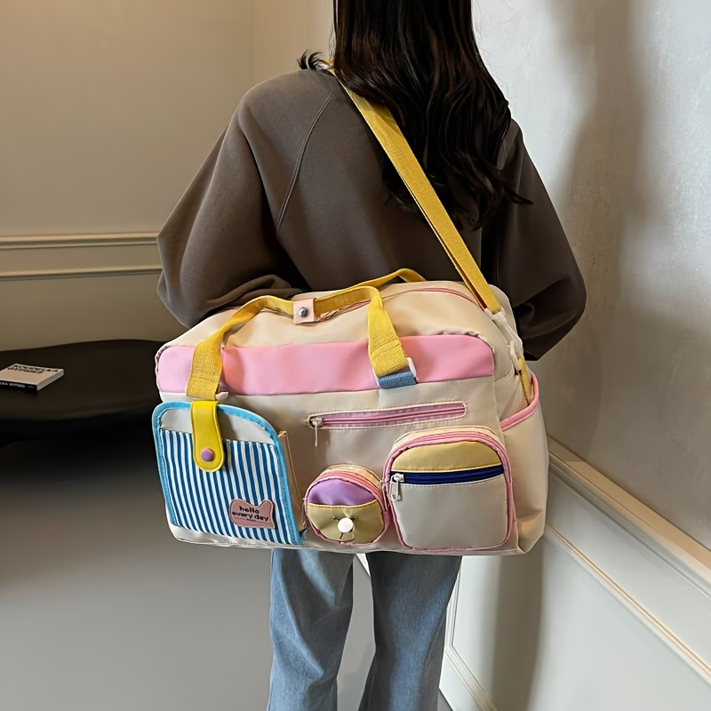 Travel Bag Luggage Bag Dopamine Yoga Swimming Fitness Bag Women'S Short Trip Business Onboard Travel Bag Lightweight Luggage Organizer