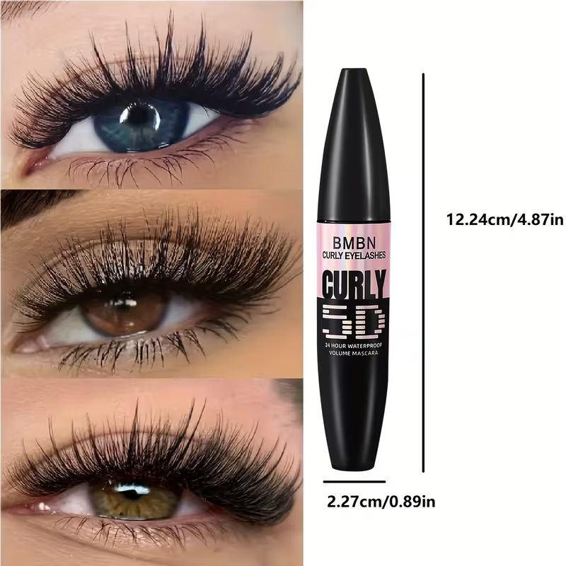 5D Waterproof Mascara • Volumizing & Lengthening Version - Black Lash Enhancer • Suitable for Every Lash • Clear, Long, Curled, Clump-Free • Waterproof and Sweatproof • Easy to Use • Perfect for Parties, Music Festivals, Weddings
