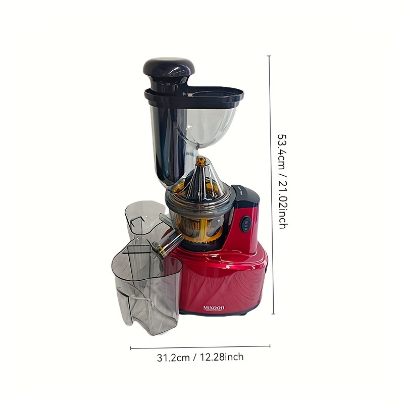 Home Juicer, Multifunctional Slow Juicer with Pulp and Juice Separation, Fully Automatic, Large Diameter, Fruit and Vegetable Juice Extractor