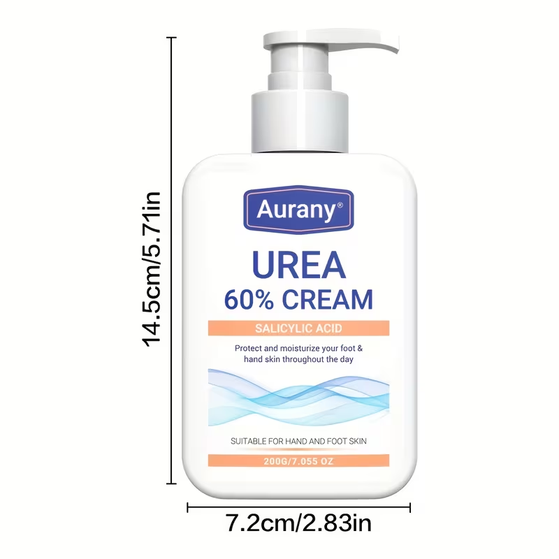 Of Cream with 60% Urea, Designed for Hands And Feet, Enriched with Salicylic Acid, Aloe Vera, Jojoba, And Tea Tree, Providing Long-Lasting Hydration for Dry Skin on Hands, Feet, And Elbows Throughout The Day