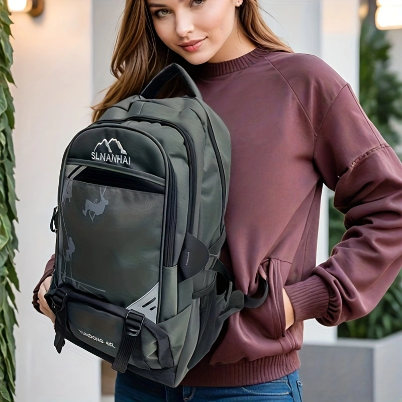 Lightweight backpack for outdoor camping and hiking, large capacity, multi-functional outdoor travel backpack.