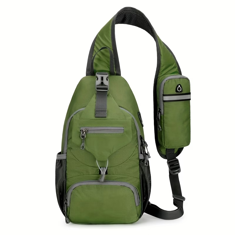 1pc Outdoor Lightweight Chest Bag, Multifunctional Crossbody Bag With Shoulder Strap For Travel, Mountaineering, And Hiking