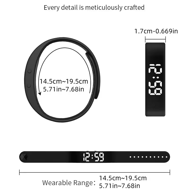 Multi-Functional Minimalist and Stylish Unisex Digital Watch with Alarm, Pedometer, Stopwatch, Luminous Display. A Fashionable Sports Multi-Function Wristwatch for Students, Comfortable to Wear Without Feeling. Perfect Holiday Gift for Any