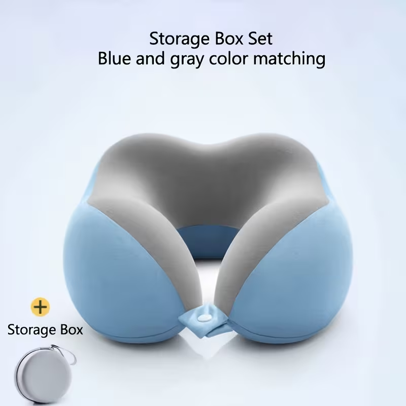 Ergonomic U-Shaped Neck Pillow with Storage Bag - Memory Foam Travel & Office, Removable & Machine-Washable Cover, Lightweight Portable Cervical Pillow for Airplane, Car, Bed - Compression-Fit Design for S (No Power Required) Sinterklaas
